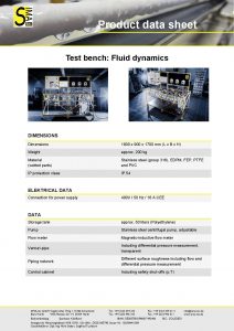 DS Test bench: Fluid dynamics