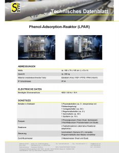 TD Labor-Phenol-Adsorptions-Reaktor (LPAR)